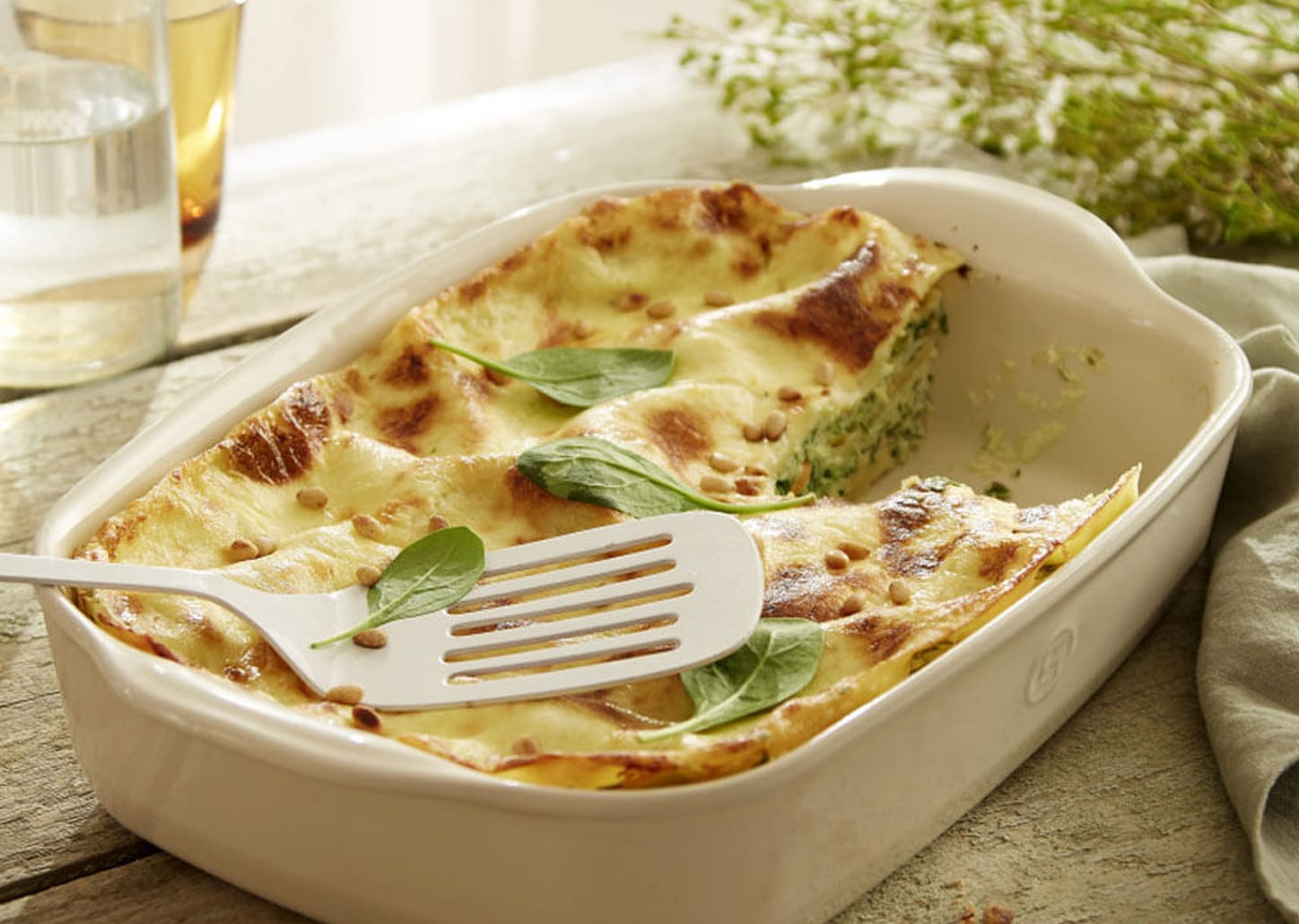 Travessa De Cerâmica Emile Henry Retangular Areia 36x23x7cm