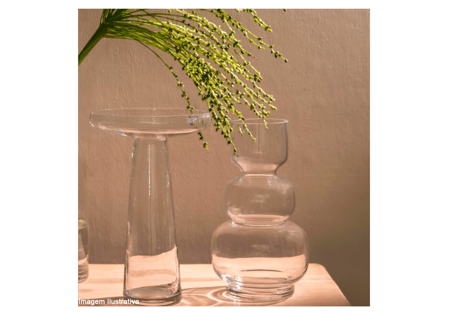 Vaso De Vidro Clear 18x37cm