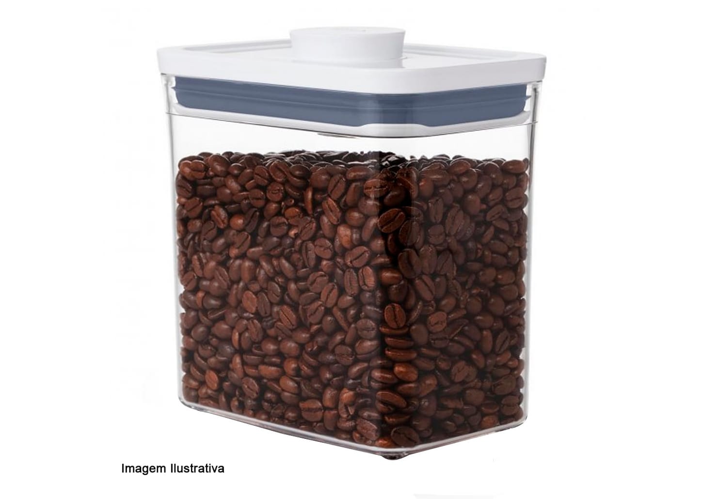 Pote Hermético De Acrílico Pop Oxo Retangular 1,6l