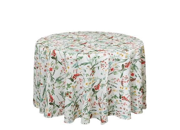 Toalha De Mesa Redonda Impermeável Auguri Casa Acqua Giardino 220cm