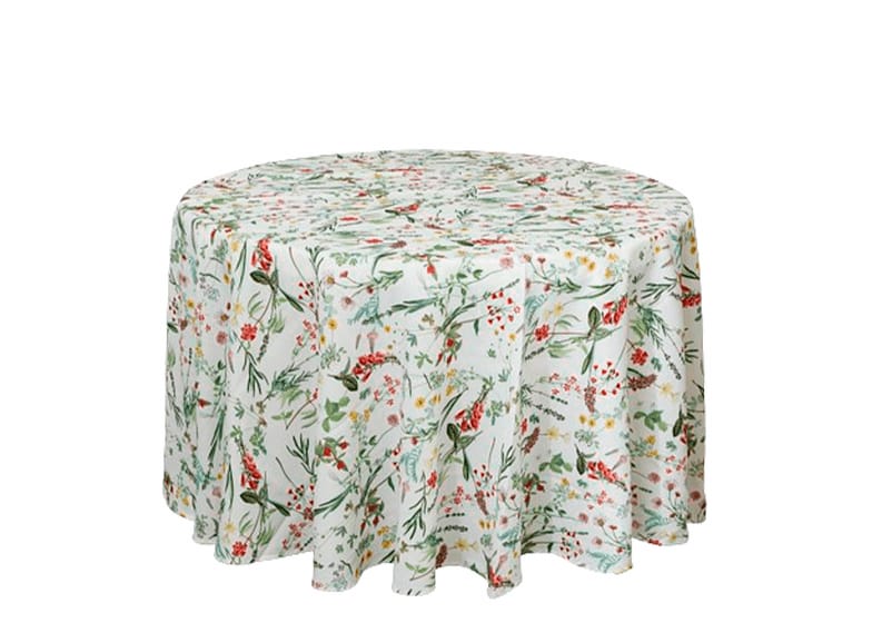 Toalha De Mesa Redonda Impermeável Auguri Casa Acqua Giardino 220cm