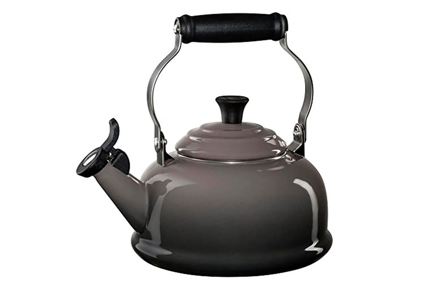 Chaleira Com Apito De Aço Esmaltado Le Creuset Flint 1,6l