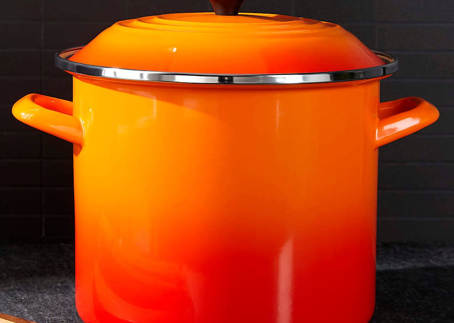 Caldeirão Esmaltado Le Creuset Stock Pot Laranja 26cm