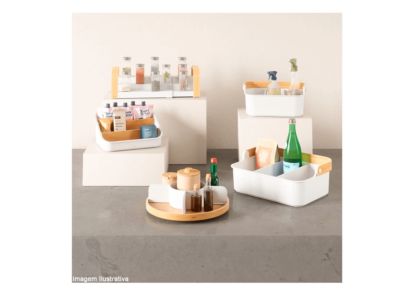 Organizador Umbra Bellwood 3 Níveis Branco 28x17x13cm