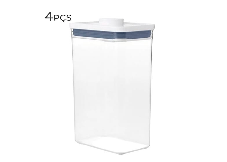 Pote Hermético De Acrílico Pop Oxo 2,6l 4pçs