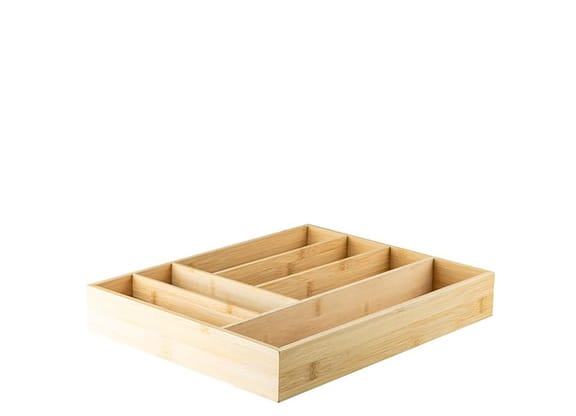 Organizador De Talheres De Bambu Ou Keep 31x38x6cm