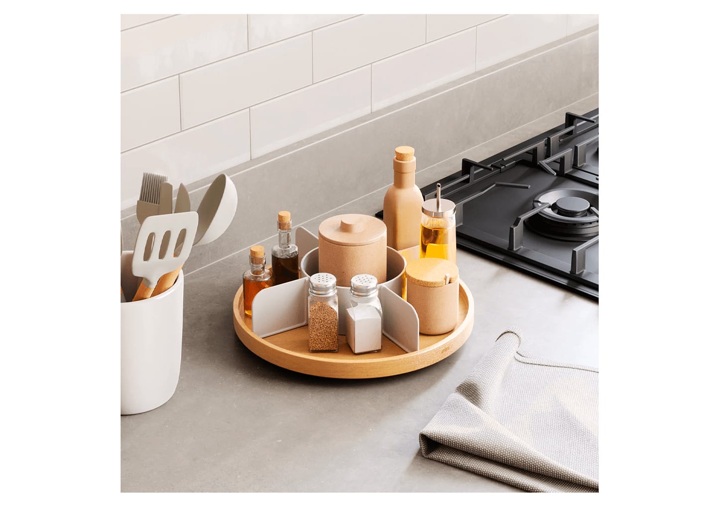 Organizador Giratório Bellwood Umbra Branco 30x9,5cm