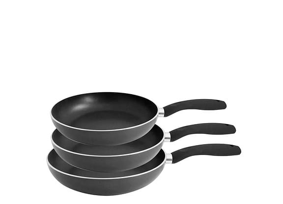 Conjunto Frigideira Antiaderente Jomafe Easy Preta 3pçs