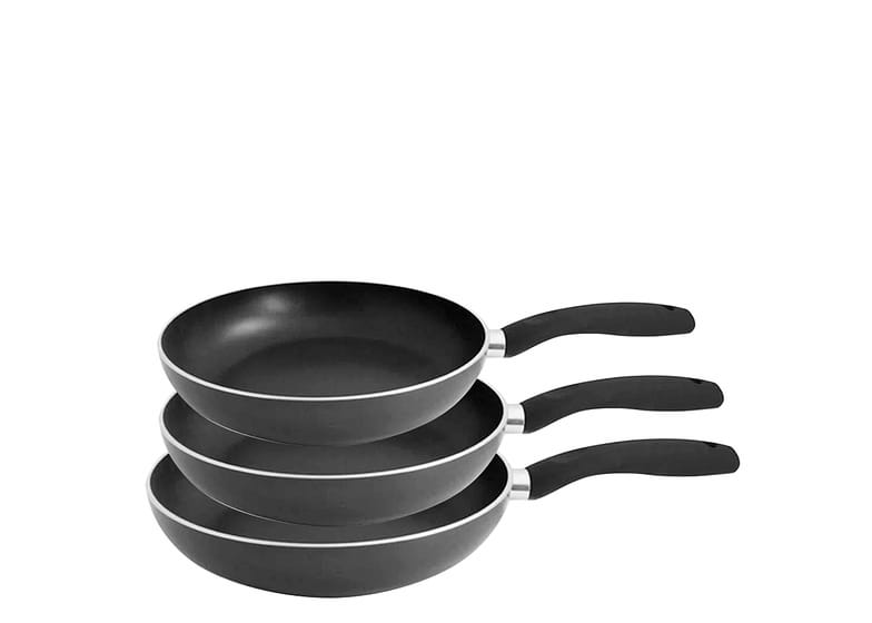 Conjunto Frigideira Antiaderente Jomafe Easy Preta 3pçs