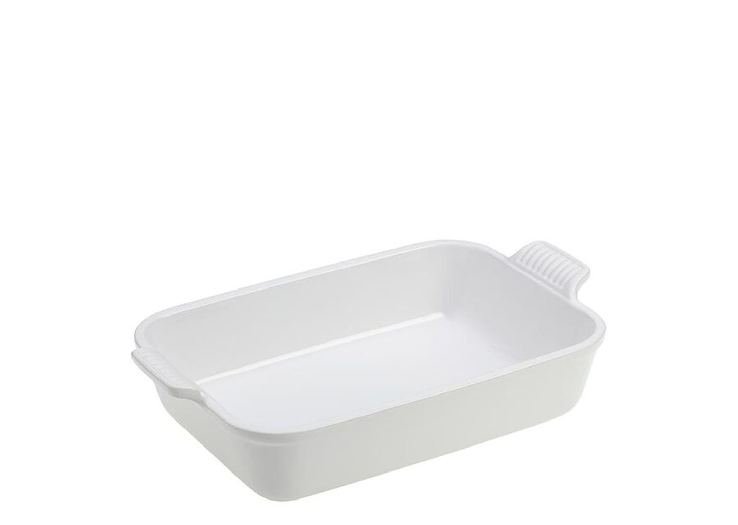 Travessa Refratária De Cerâmica Le Creuset Heritage Branca 32x25x9cm