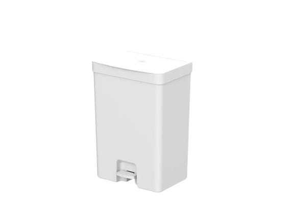 Lixeira Com Pedal Ou Trium Branca 30l