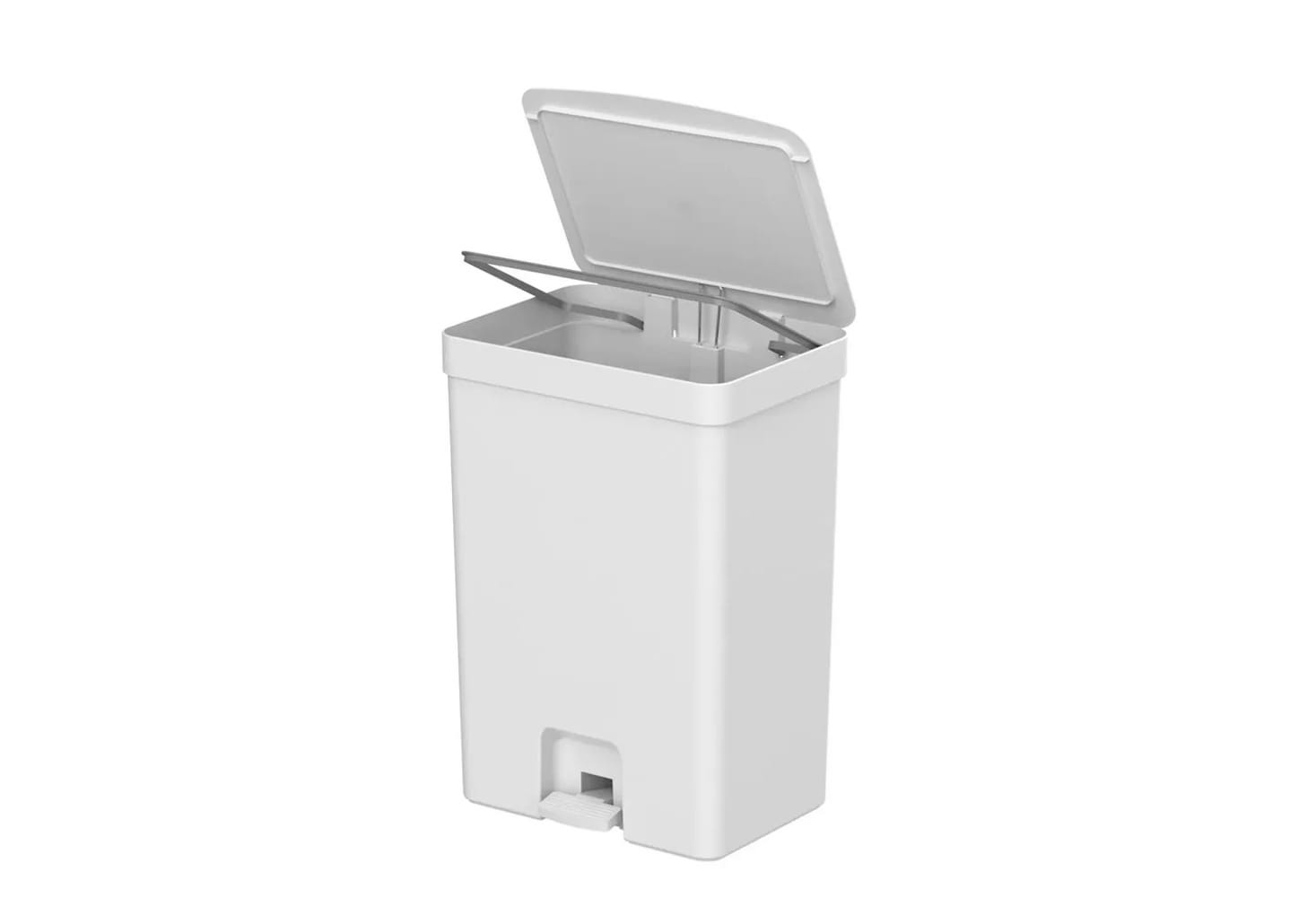 Lixeira Com Pedal Ou Trium Branca 30l