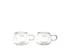 Xícara Para Café De Vidro Borossilicato Parede Dupla Bugatti 100ml 2pçs