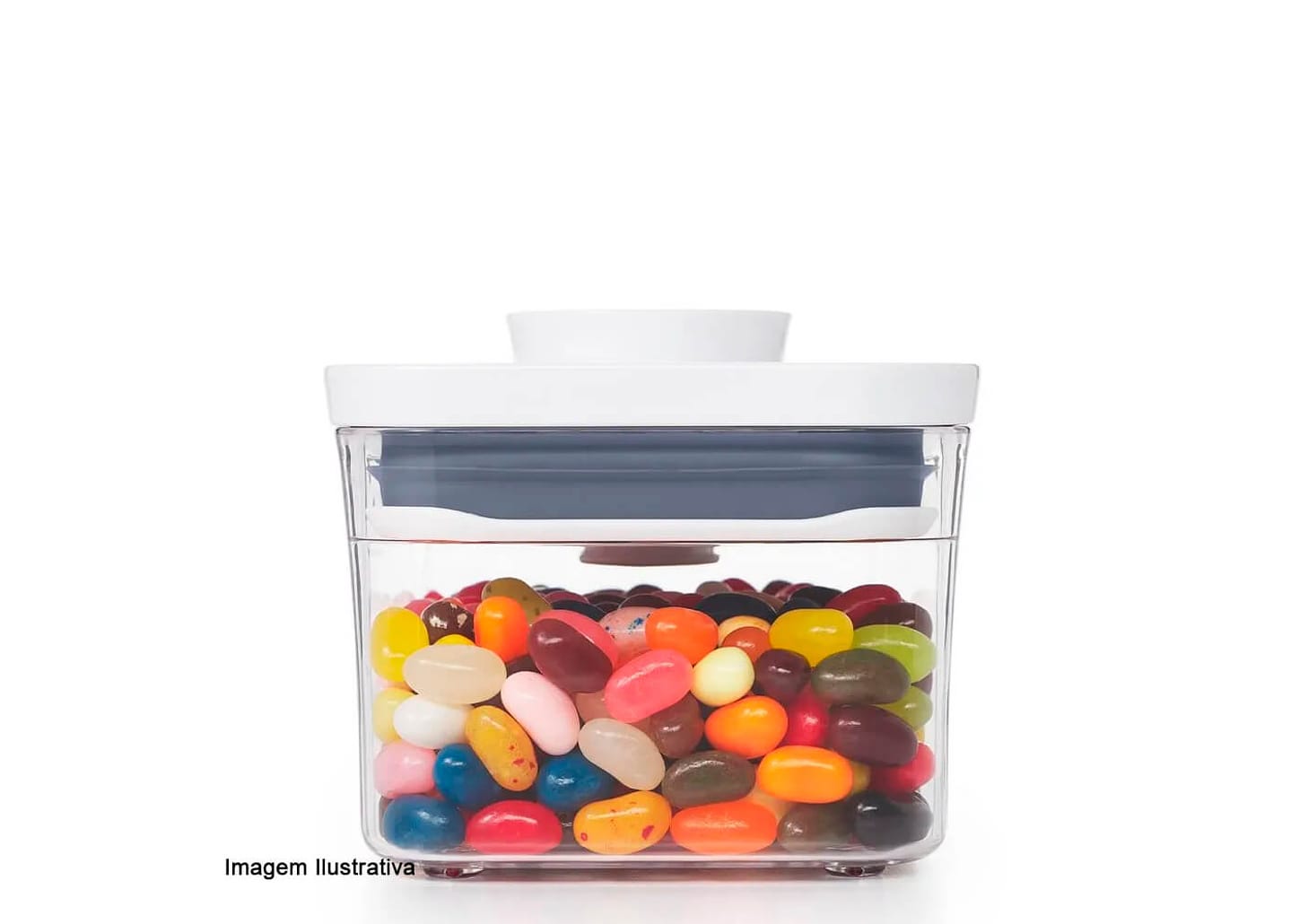 Pote Hermético De Acrílico Pop Oxo Retangular 600ml