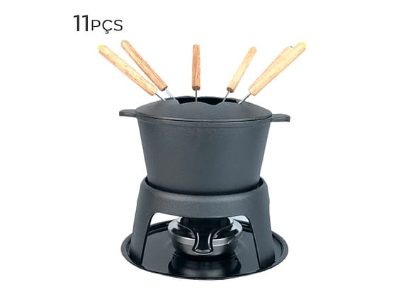 Fondue De Ferro Fracalanza Preto 11pçs