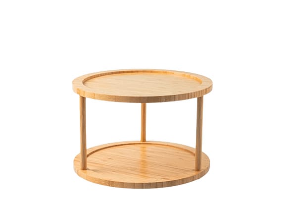 Organizador Giratório 2 Níveis De Bambu Ou Keep