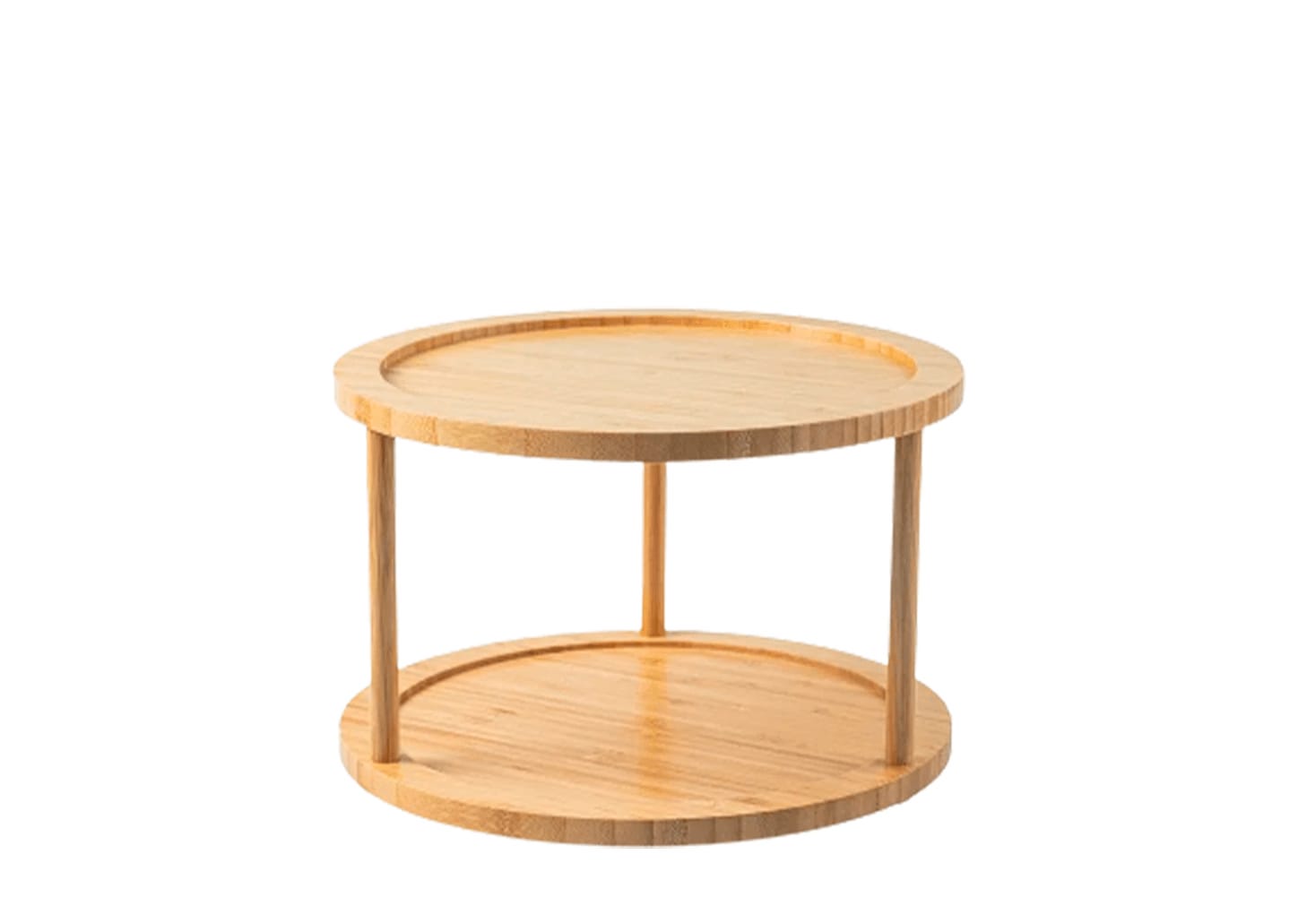Organizador Giratório 2 Níveis De Bambu Ou Keep
