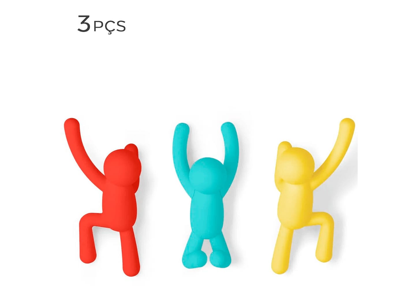 Cabideiro De Parede Buddy Umbra Color 3pçs