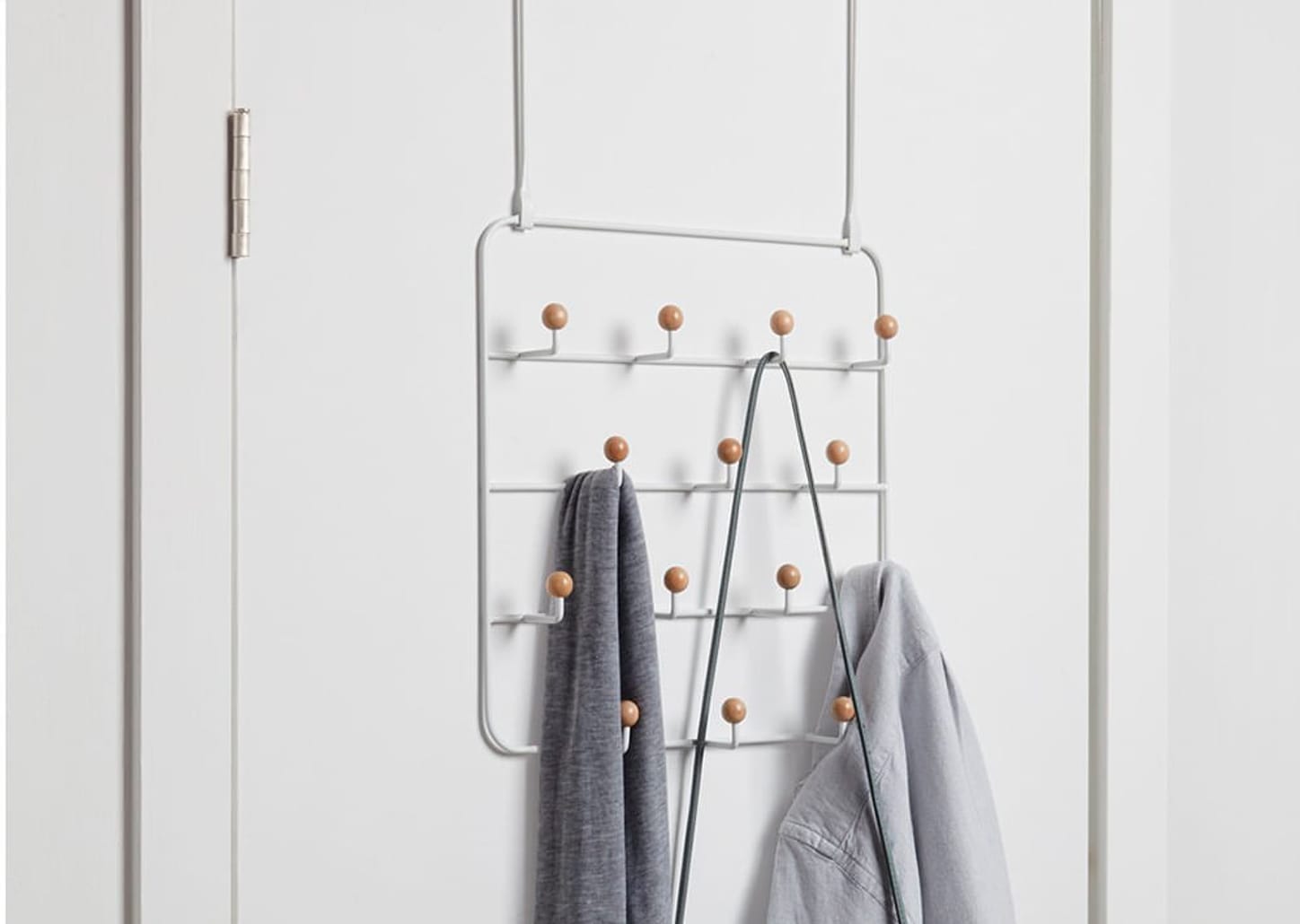 Cabideiro Para Porta Com 14 Ganchos Umbra Branco 36x36cm