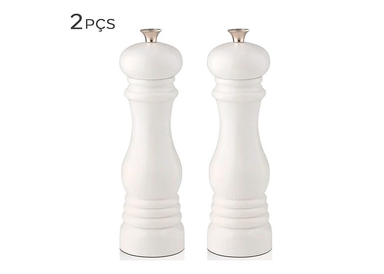 Moedor De Sal E Pimenta Le Creuset Branco 21cm 2pçs