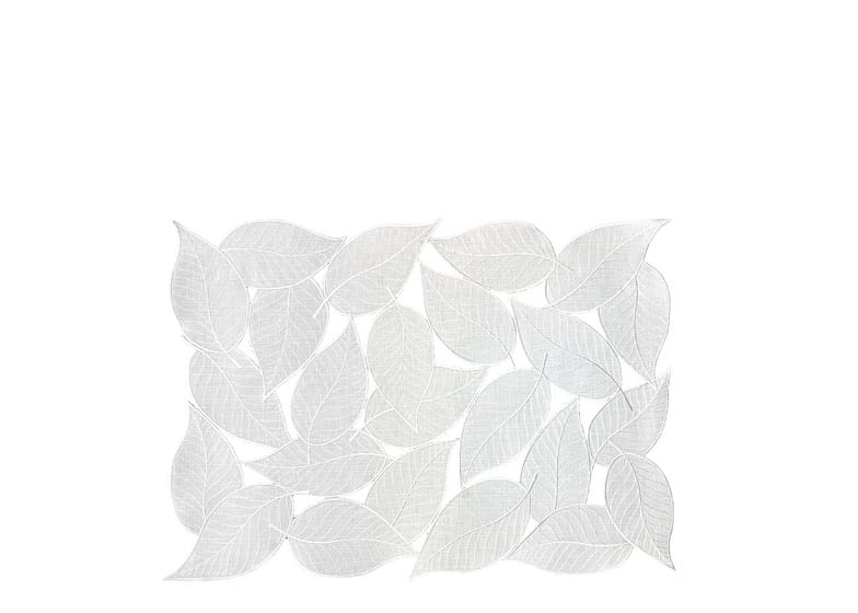 Jogo Americano De Poli-linho Auguri Casa Fogliage Branco 35x50cm