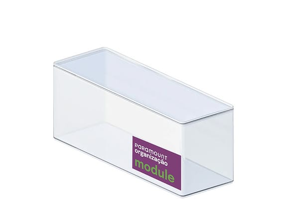 Caixa Organizadora De Acrílico Com Tampa 41x14x17cm