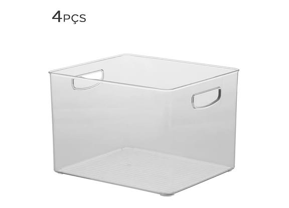 Organizador De Acrílico 25x25x17cm 4pçs