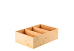 Caixa Organizadora De Bambu 3 Divisórias Ou Kepp 30x20x9cm