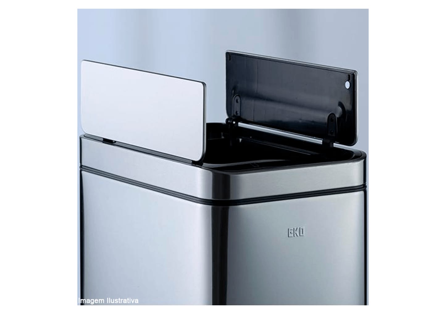 Lixeira De Aço Inox Com Sensor Ecofly 30l