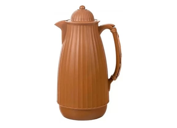 Garrafa Térmica Com Cabo De Bambu Marrom 1l