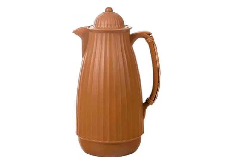 Garrafa Térmica Com Cabo De Bambu Marrom 1l