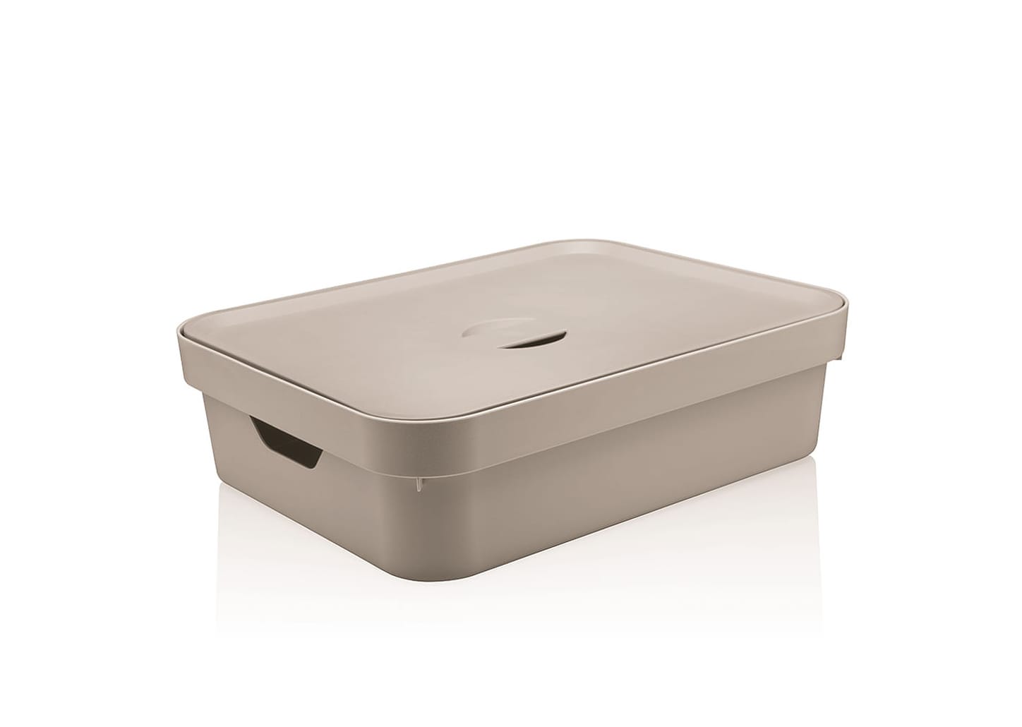 Caixa Organizadora Com Tampa Ou Cube Bege 45x35x13cm