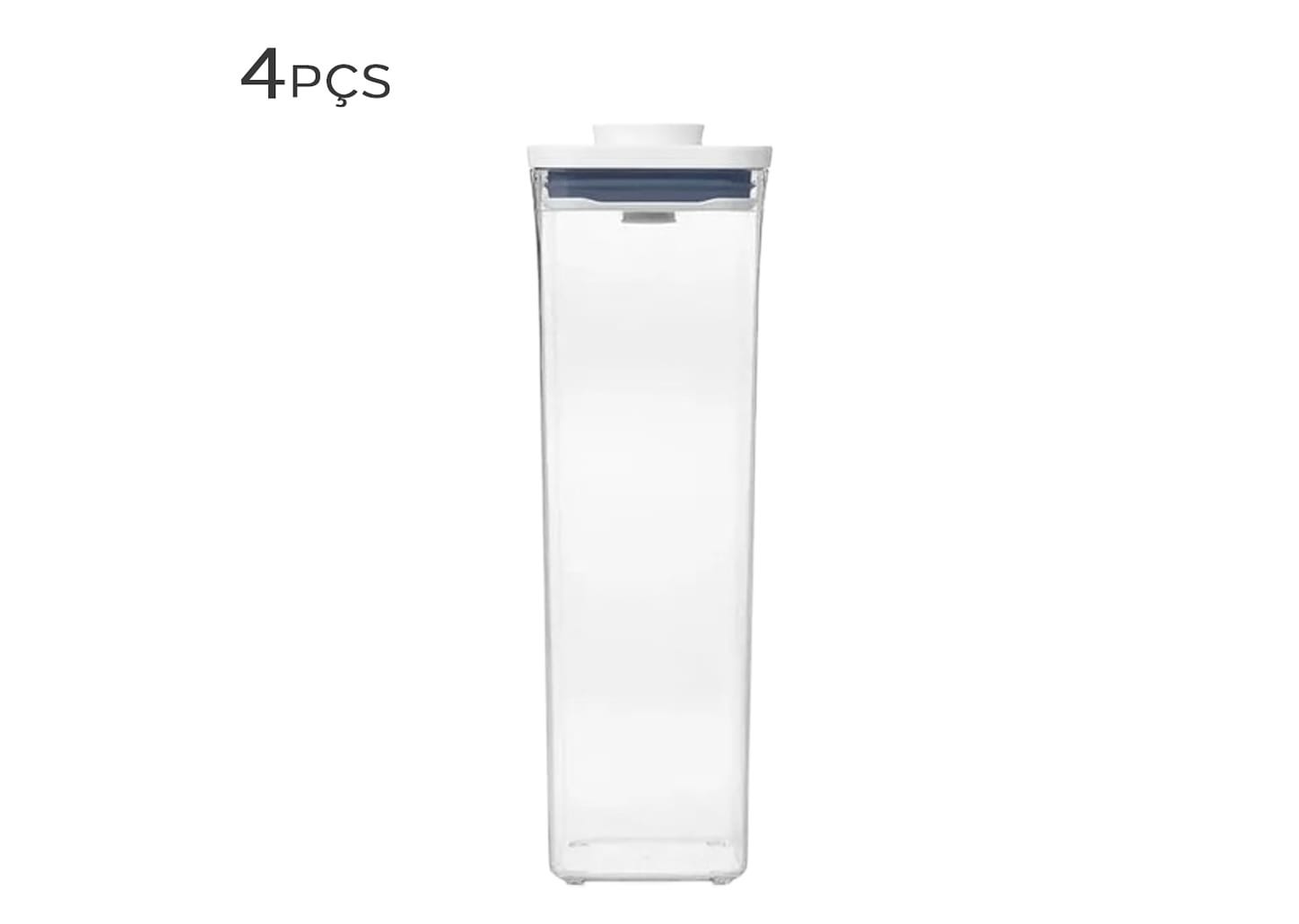 Pote Hermético De Acrílico Pop Oxo 2l 4pçs