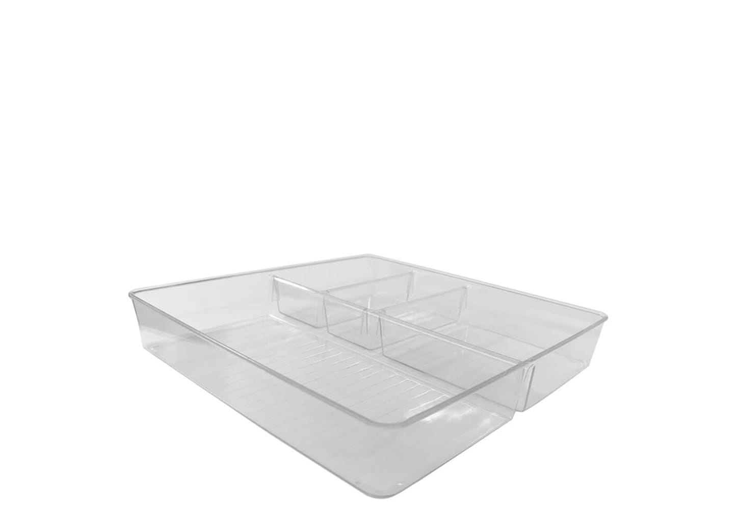 Organizador De Acrílico 4 Divisórias 31x31x5cm
