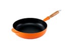 Frigideira De Ferro Com Cabo De Madeira Le Creuset Sauté Laranja 28cm