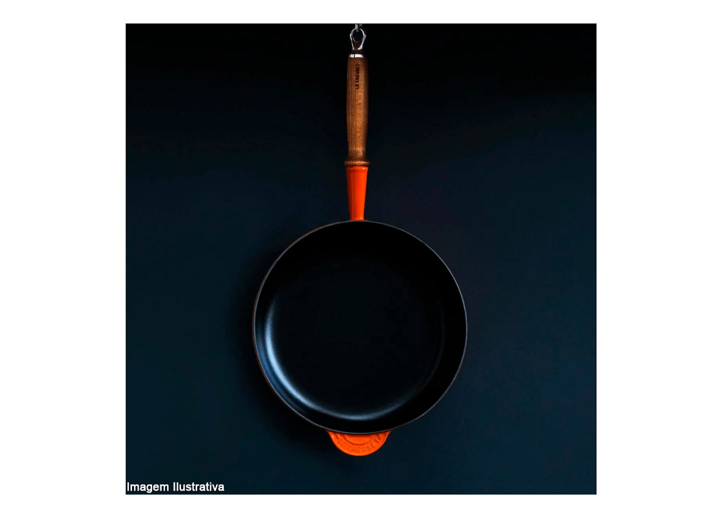Frigideira De Ferro Com Cabo De Madeira Le Creuset Sauté Laranja 28cm