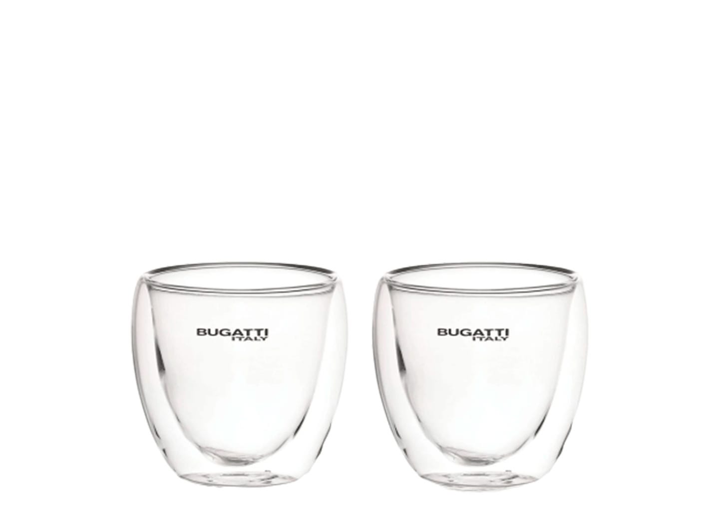 Copo Para Café De Vidro Borossilicato Parede Dupla Bugatti 80ml 2pçs