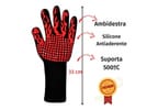 Luva Térmica Para Churrasco Vermelha E Preta 12cm