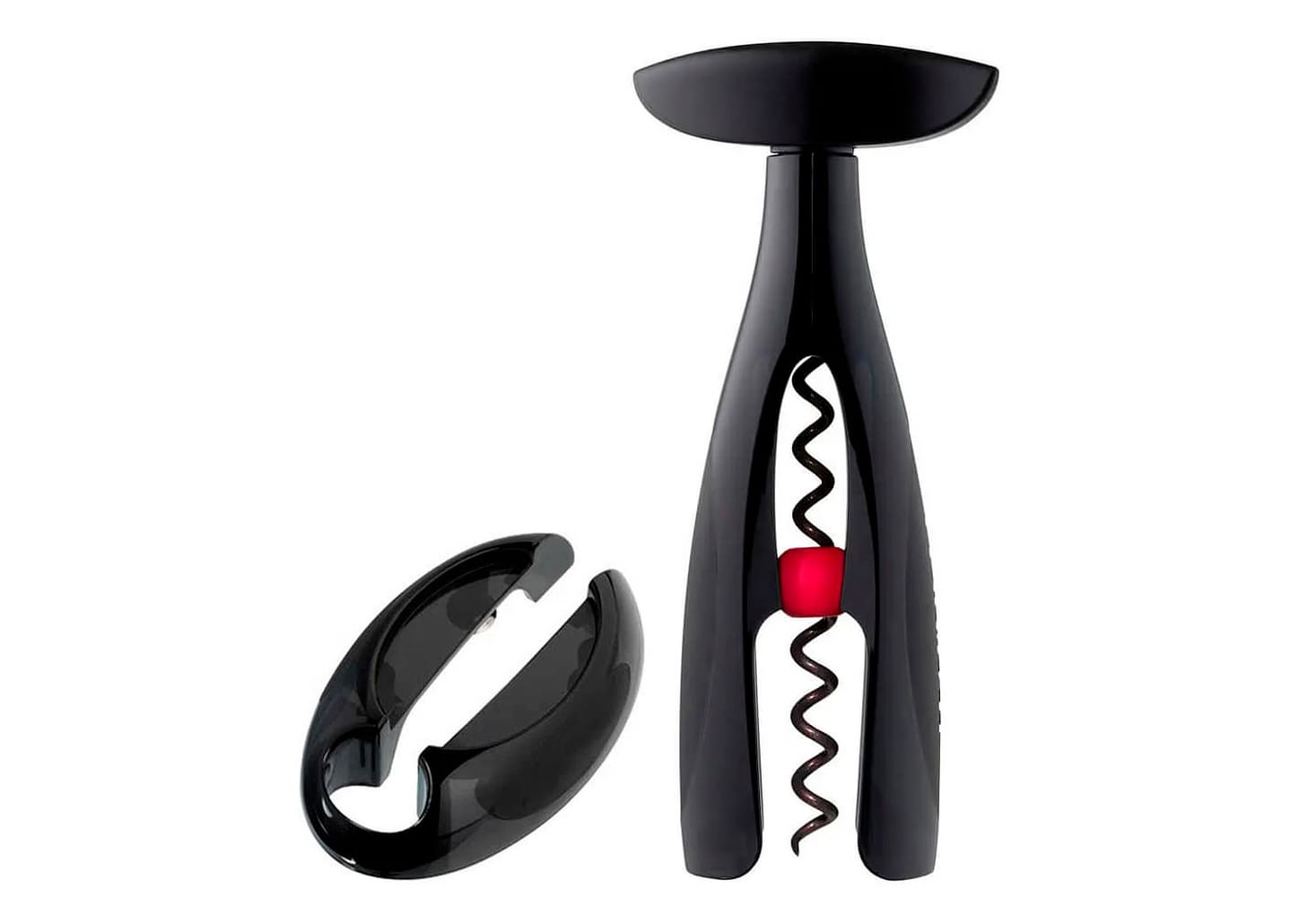 Saca Rolhas Trilogy Le Creuset Com Corta Lacre Preto 2pçs