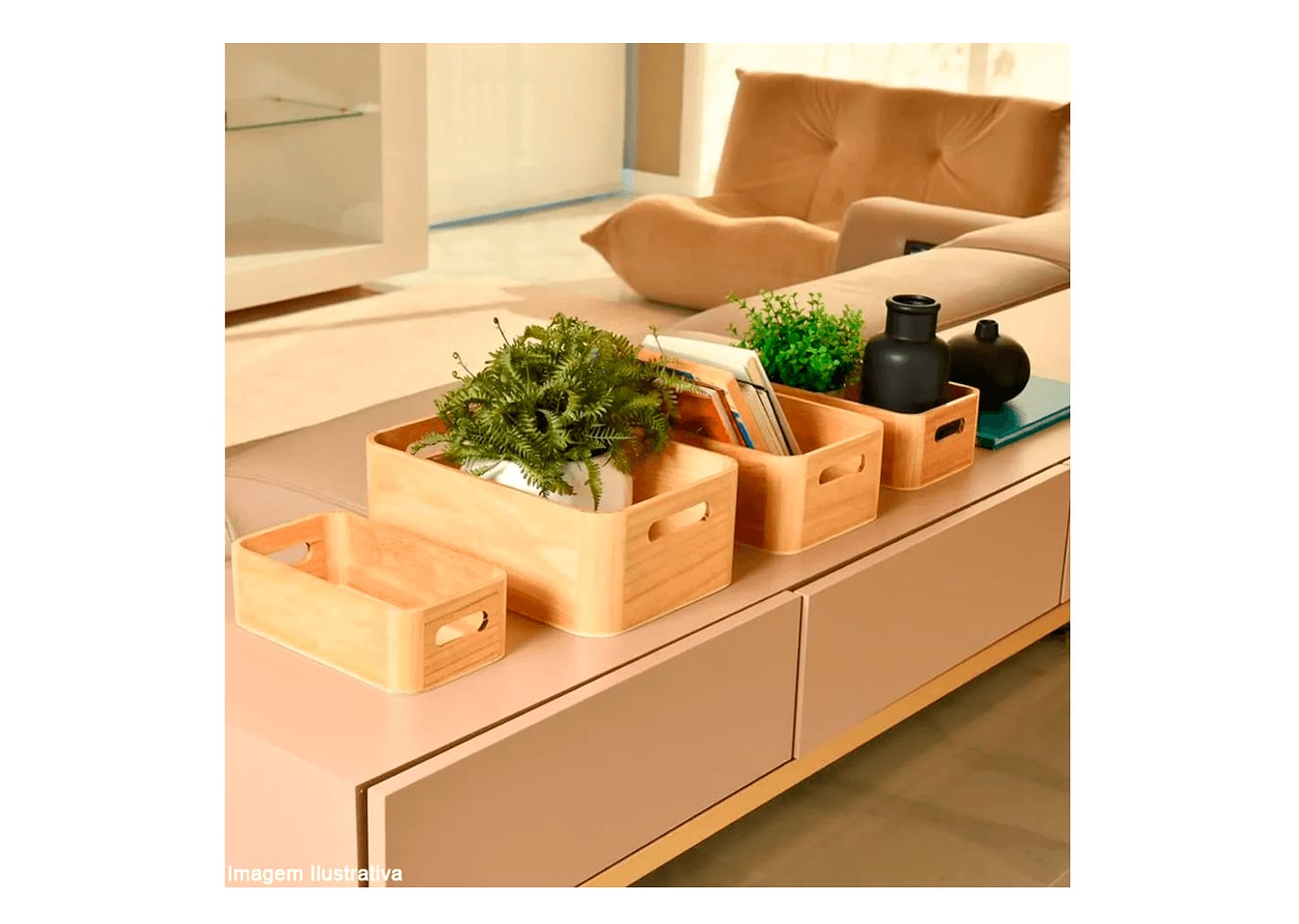 Caixa Organizadora De Madeira Ou Domu Keep 24x13x7,6cm