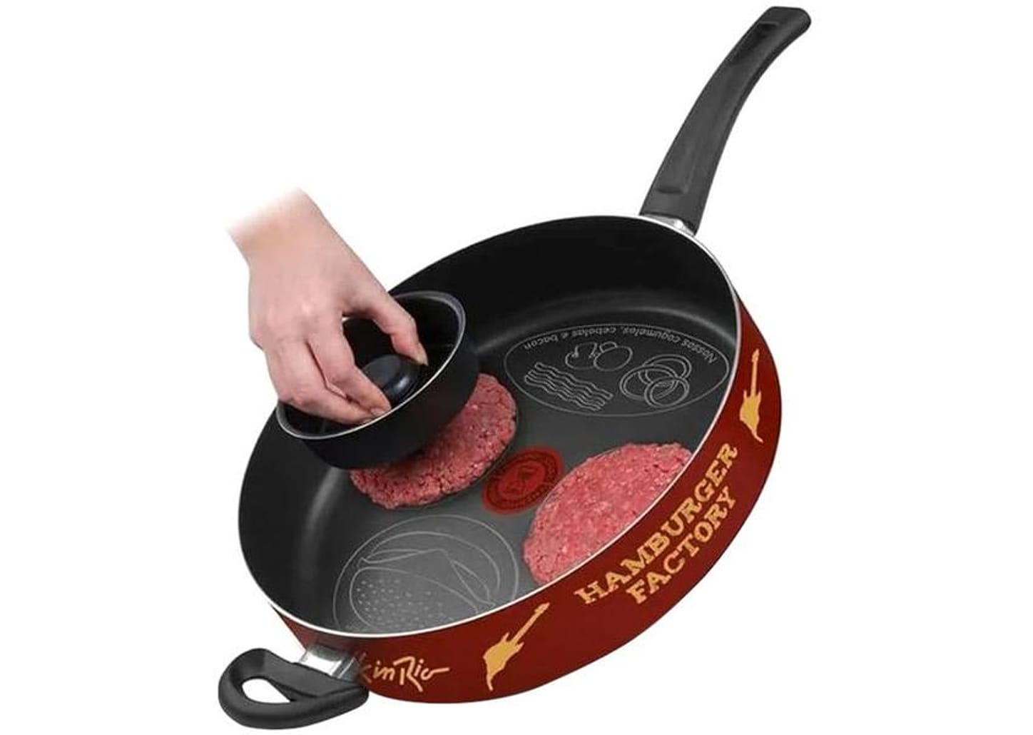 Frigideira Antiaderente Rochedo de Alumínio Rock In Rio Preta 28cm