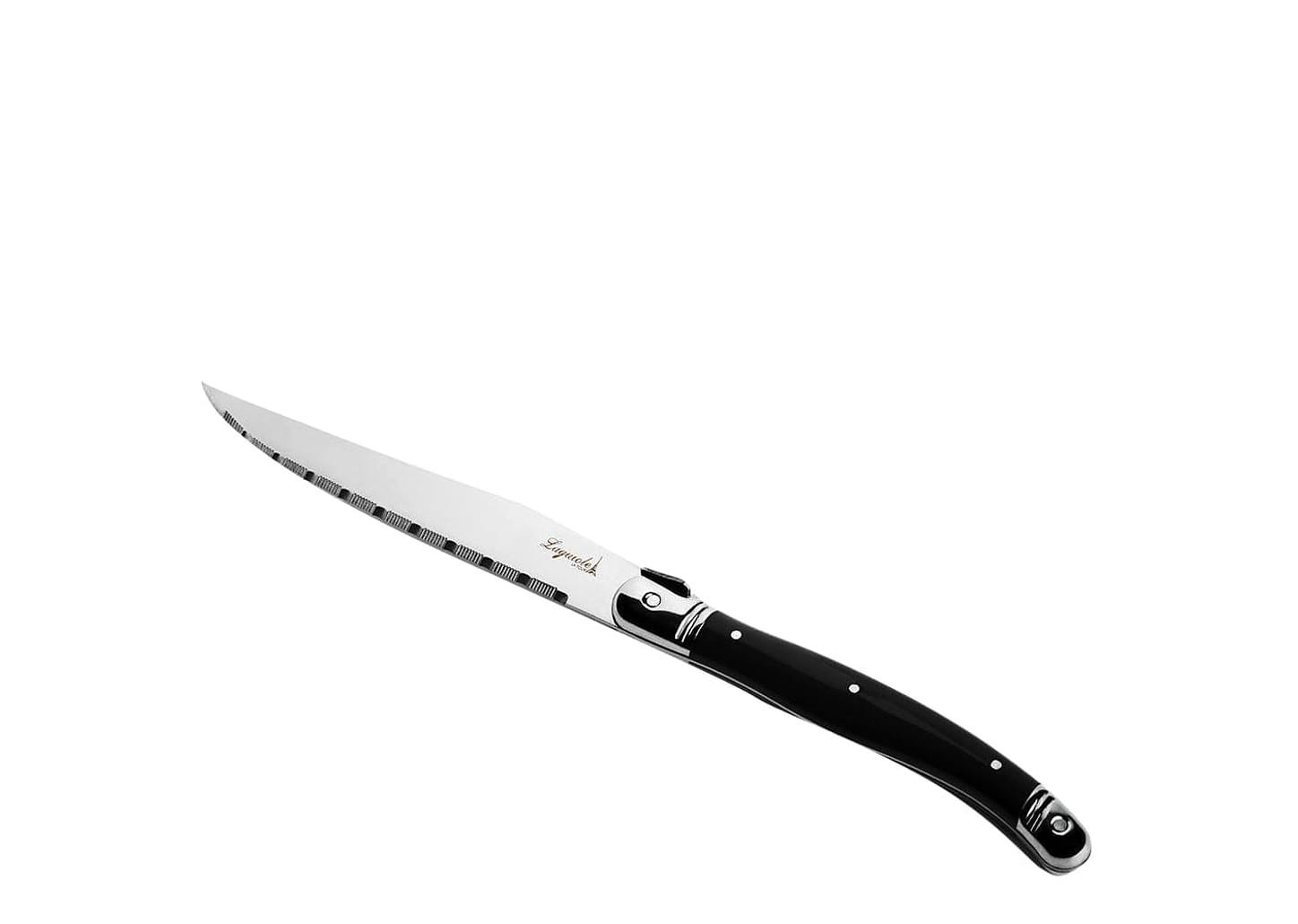 Cepo De Facas De Aço Inox Laguiole Preta 23cm 6pçs