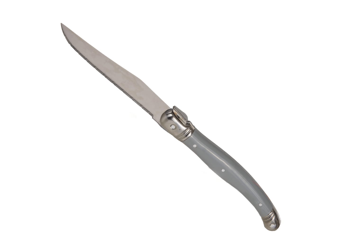 Cepo De Facas De Aço Inox Laguiole Cinza 23cm 6pçs