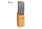 Cepo De Facas De Aço Inox Laguiole Cinza 23cm 6pçs