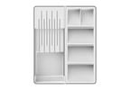 Organizador De Facas E Talheres Ou Clear Branco 37,5x30x5,6cm