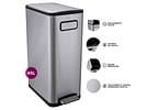 Lixeira De Aço Inox Ecofly 45l