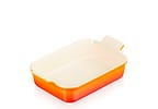 Travessa Refratária De Cerâmica Le Creuset Heritage Laranja 19x15x8cm