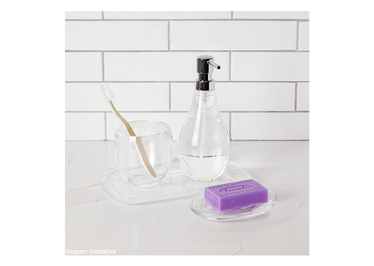 Conjunto Para Banheiro De Acrílico Umbra Droplet 3pçs