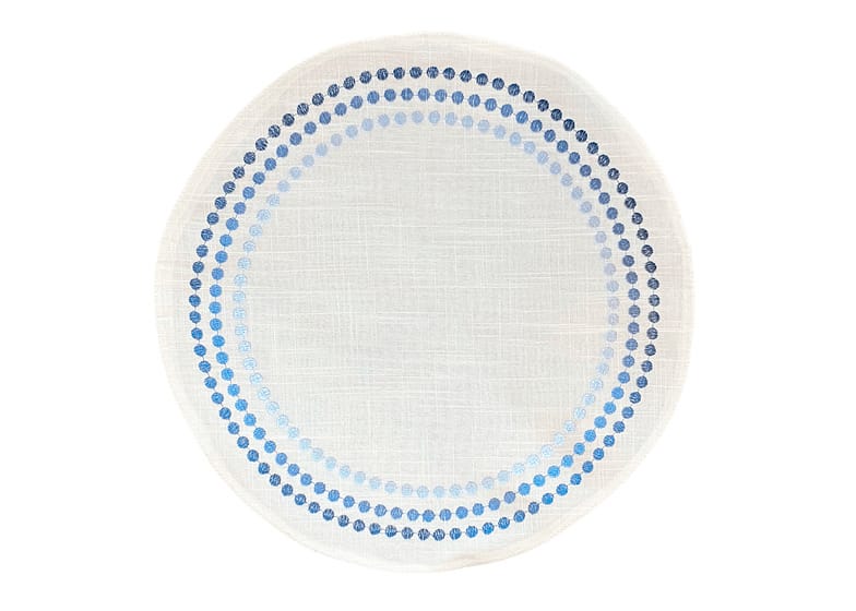 Jogo Americano De Poli-linho Punti Auguri Casa Azul 40cm