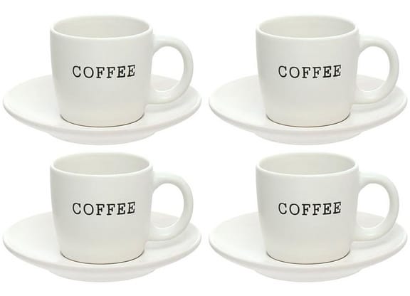 Jogo de Xícaras de Café 130ml Coffee Hauskraft Cremona 4 Peças